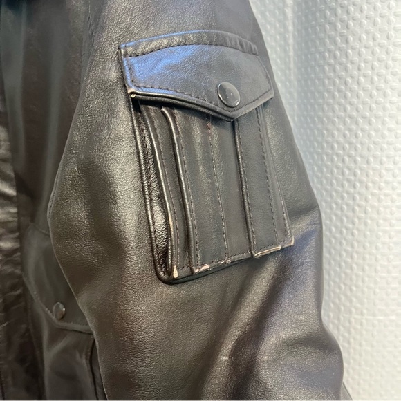 Vtg Pack-In products Mens A-2 Flight Jacket Bomber Military Brown Leather 40 - Picture 6 of 11